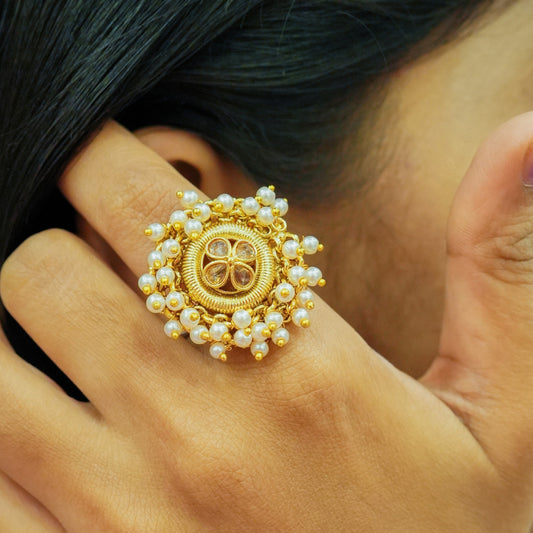 Pearl Cluster Ring