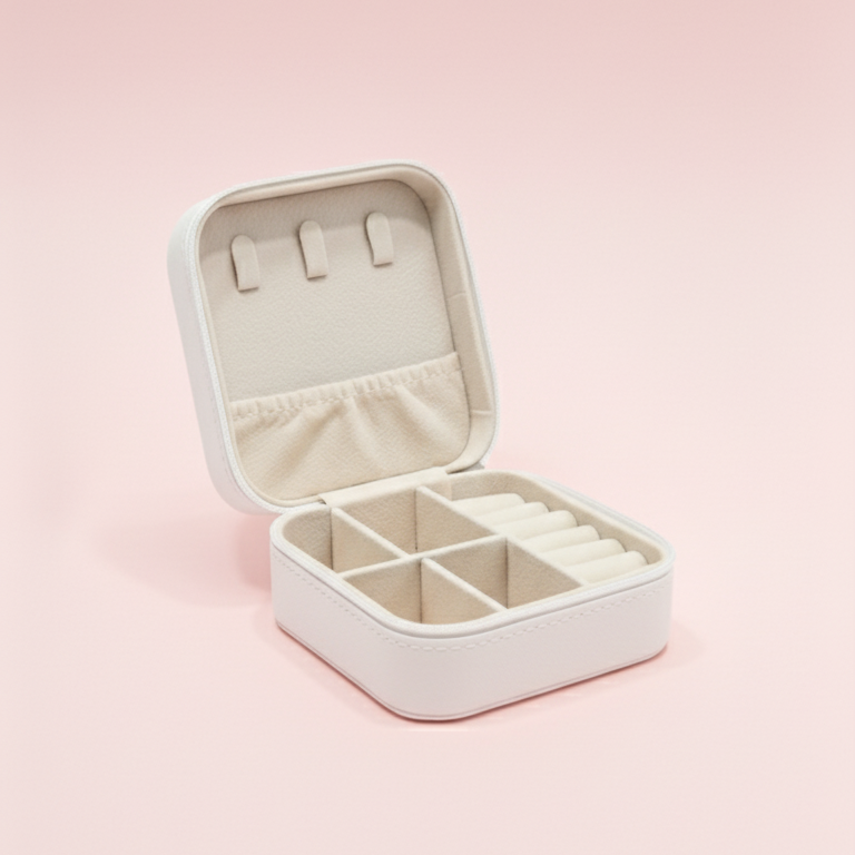 Mini Jewellery Organiser - Pearl White