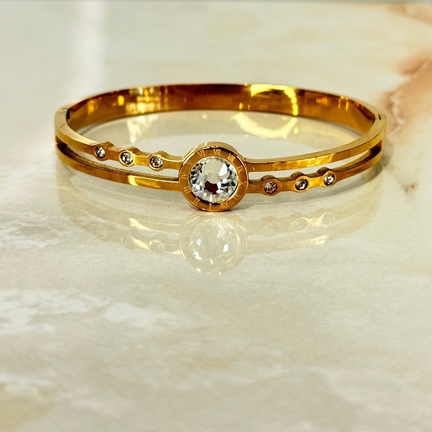 Aurika Double Line Bracelet - Anti Tarnish