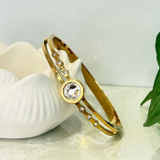 Aurika Double Line Bracelet - Anti Tarnish