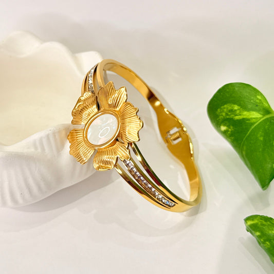 Opal Kada With Diamond - Anti Tarnish