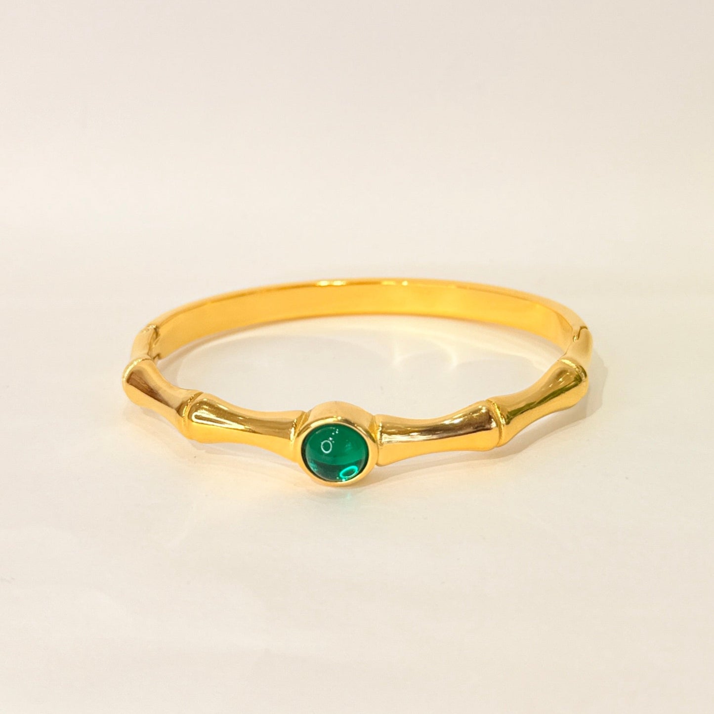 Emerald Solitaire Anti Tarnish Bracelet