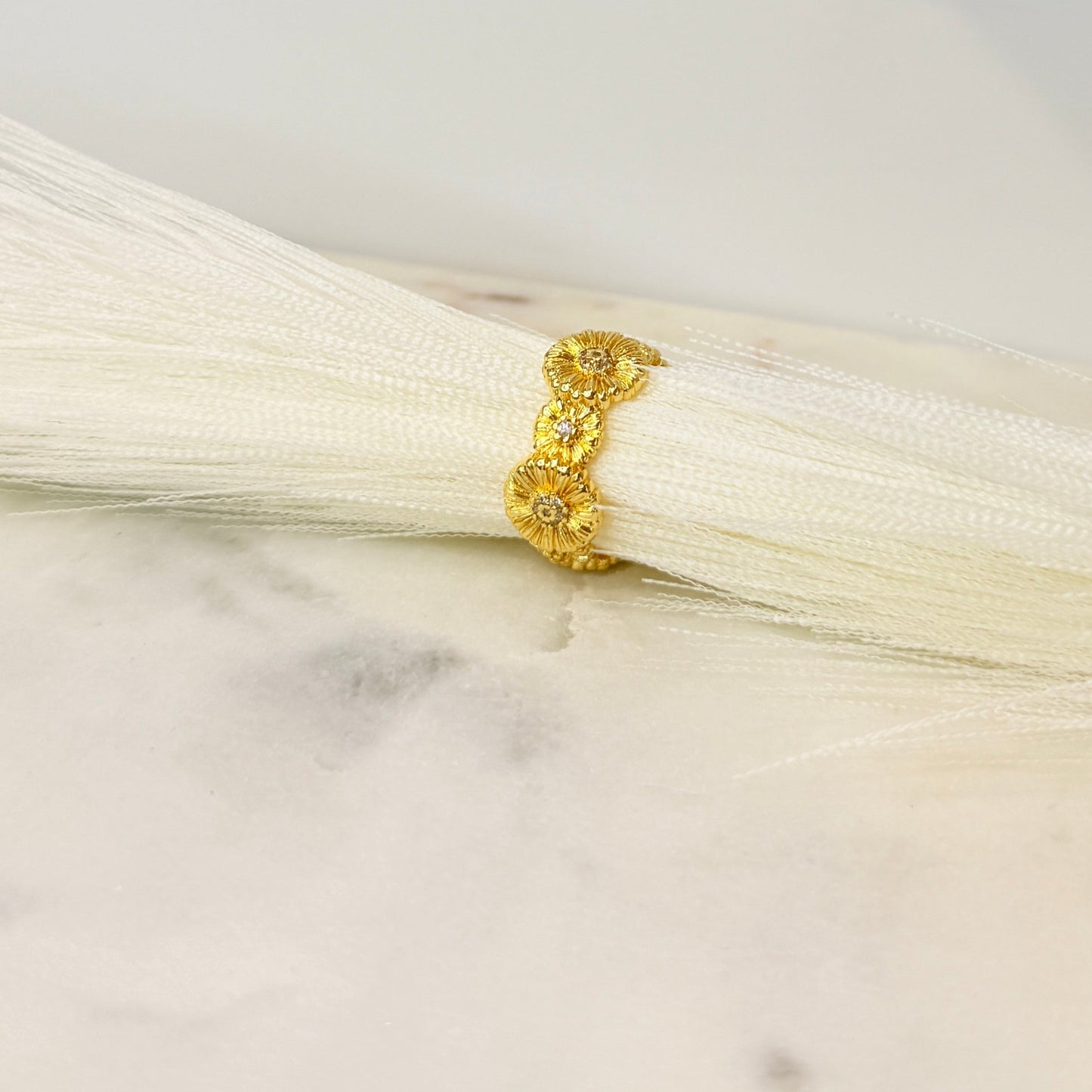 Floral loop Ring