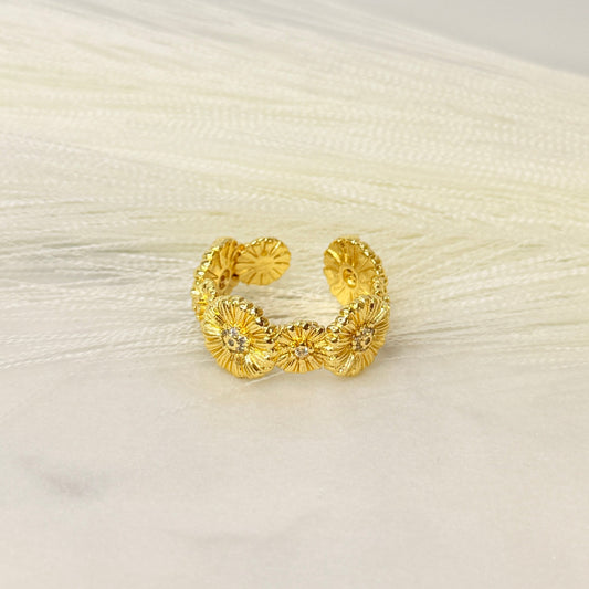 Floral loop Ring