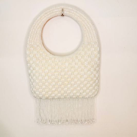 White Beaded Bag