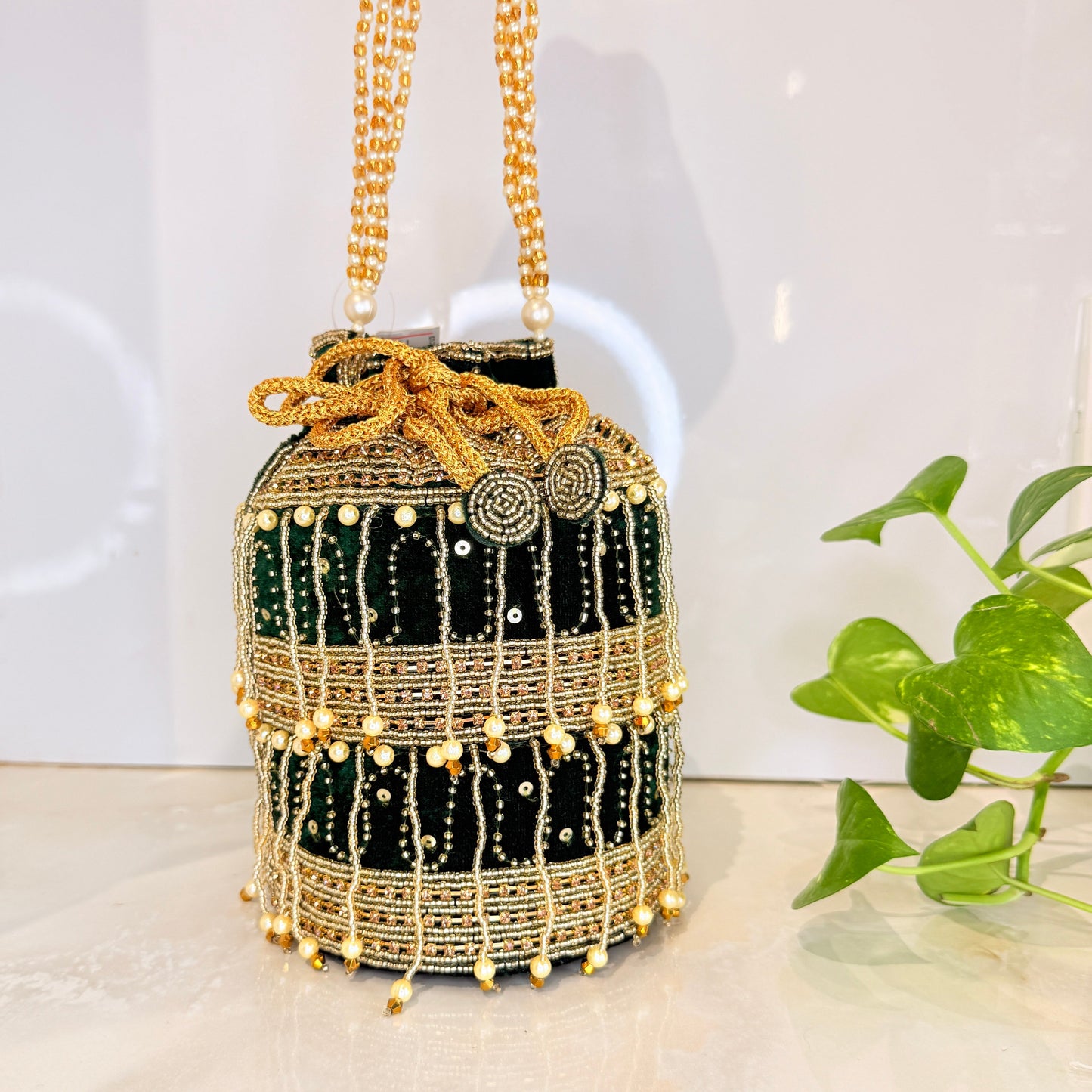 Noor Potli Bag - Green