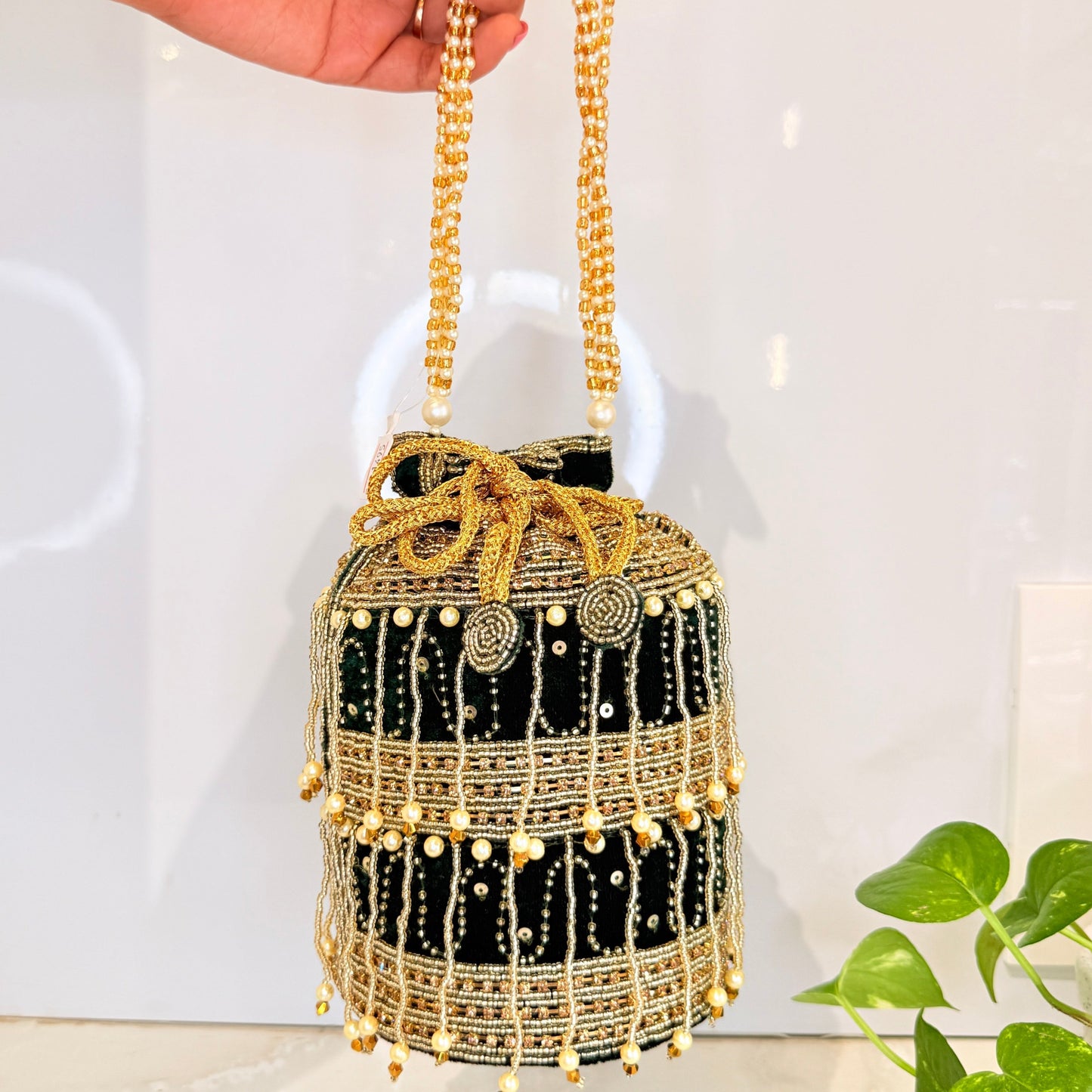Noor Potli Bag - Green