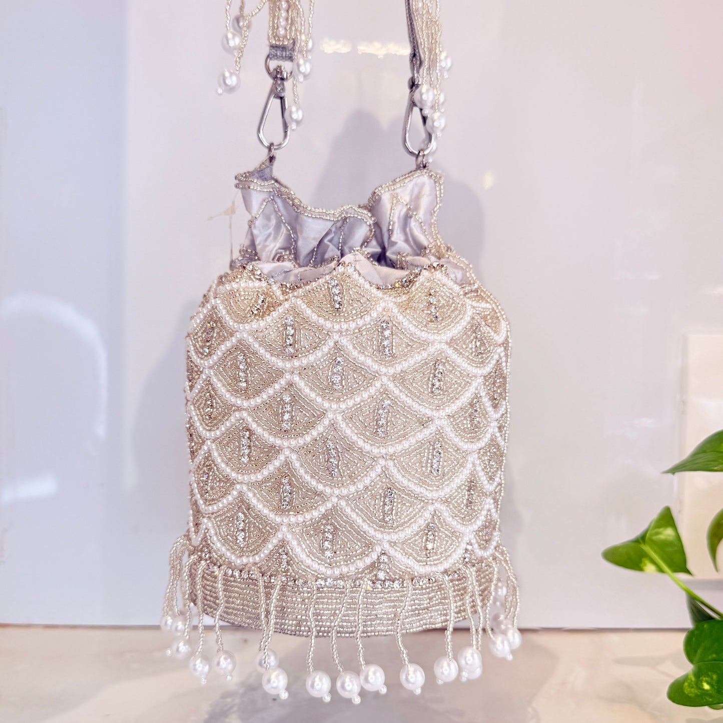 Snow Tassel Potli Bag