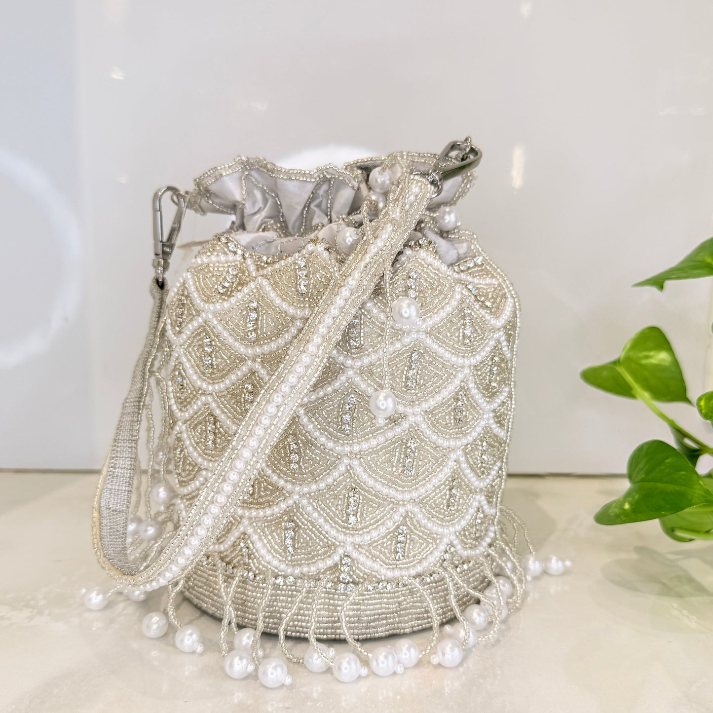 Snow Tassel Potli Bag