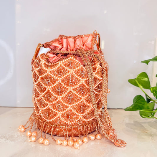Kesariya Tassel Potli Bag