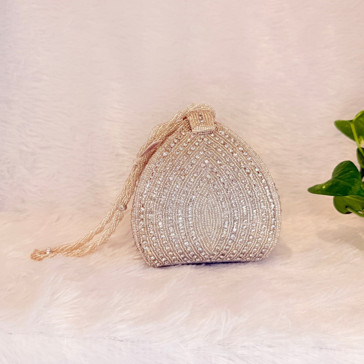 Eira Silver Potli Bag