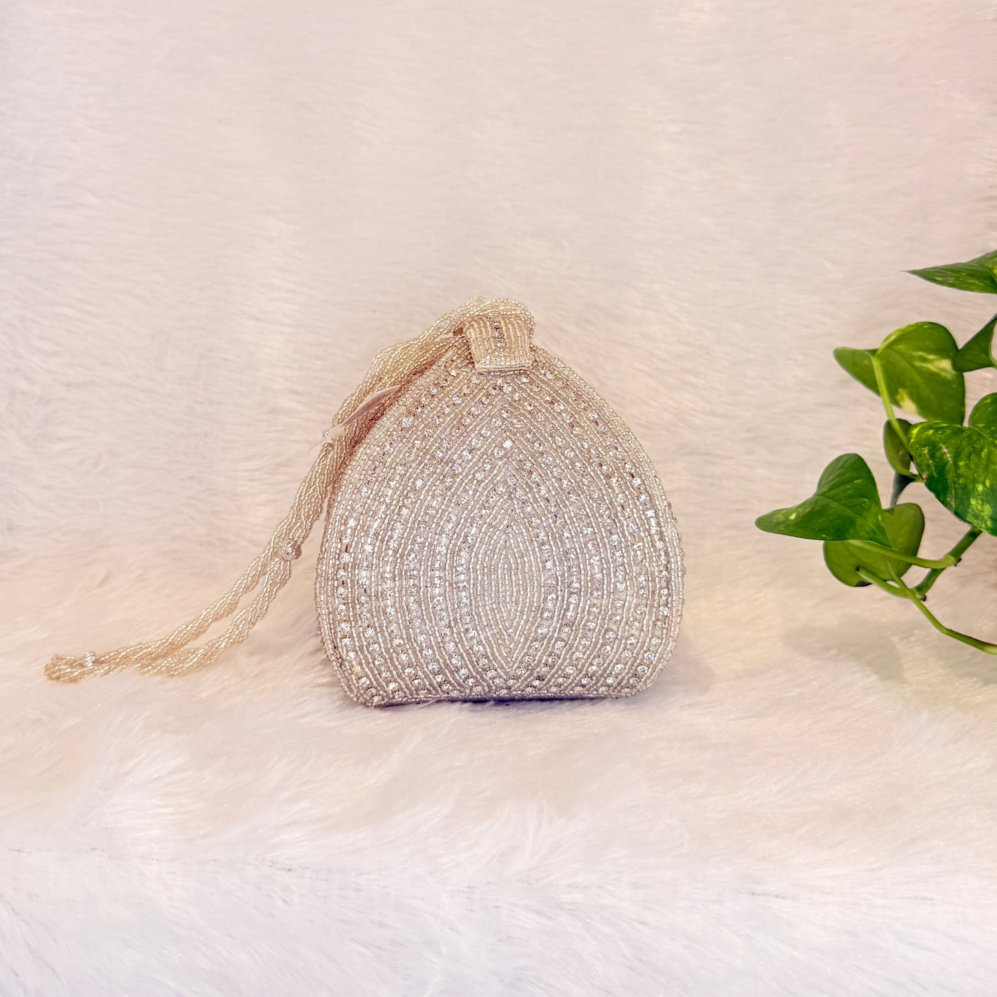 Eira Silver Potli Bag
