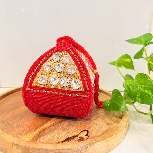Ragini Red & Golden Potli