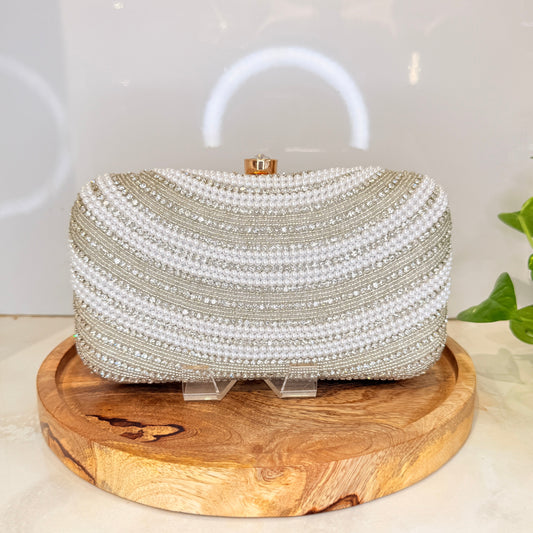 Zerina Silver Clutch