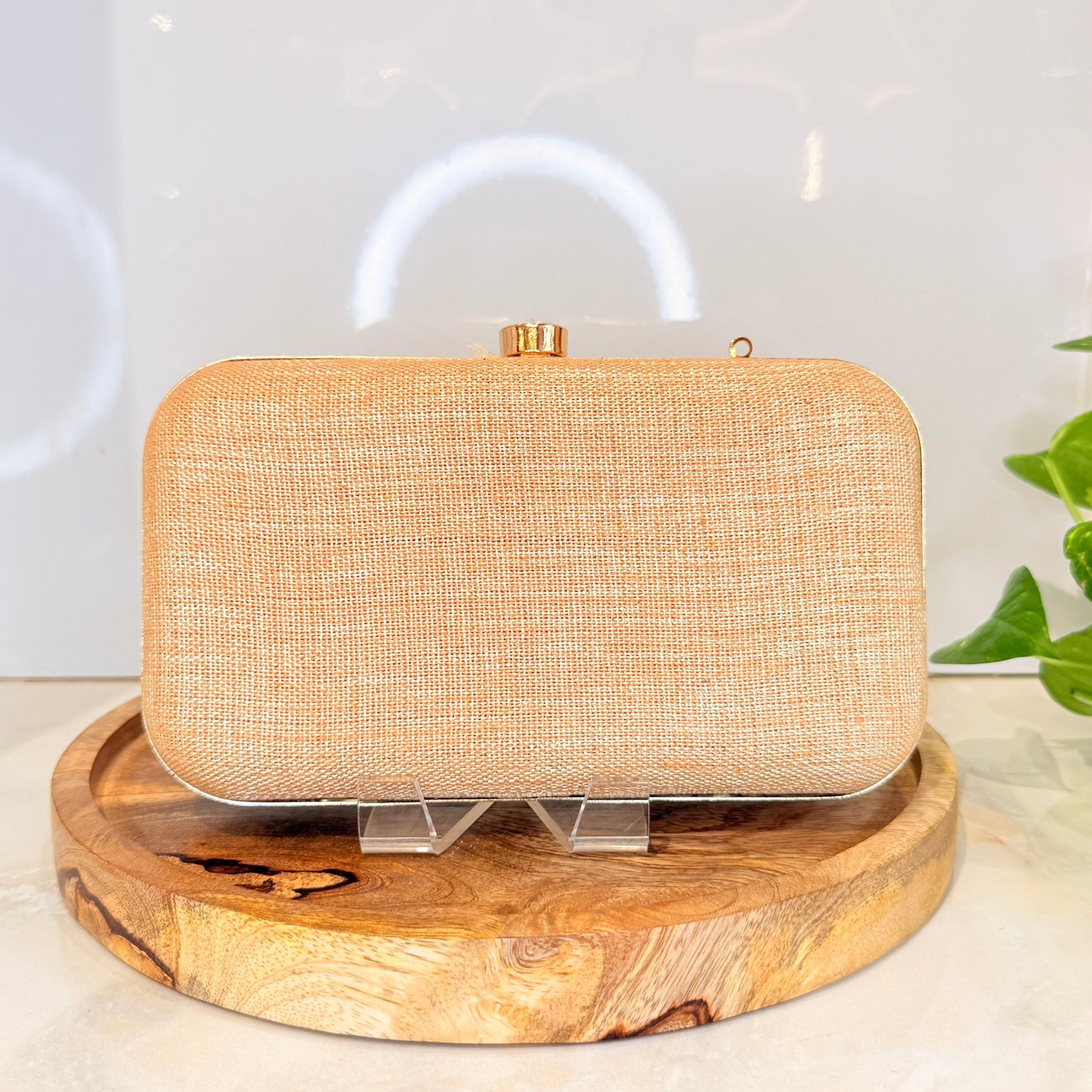 Zerina Golden Clutch