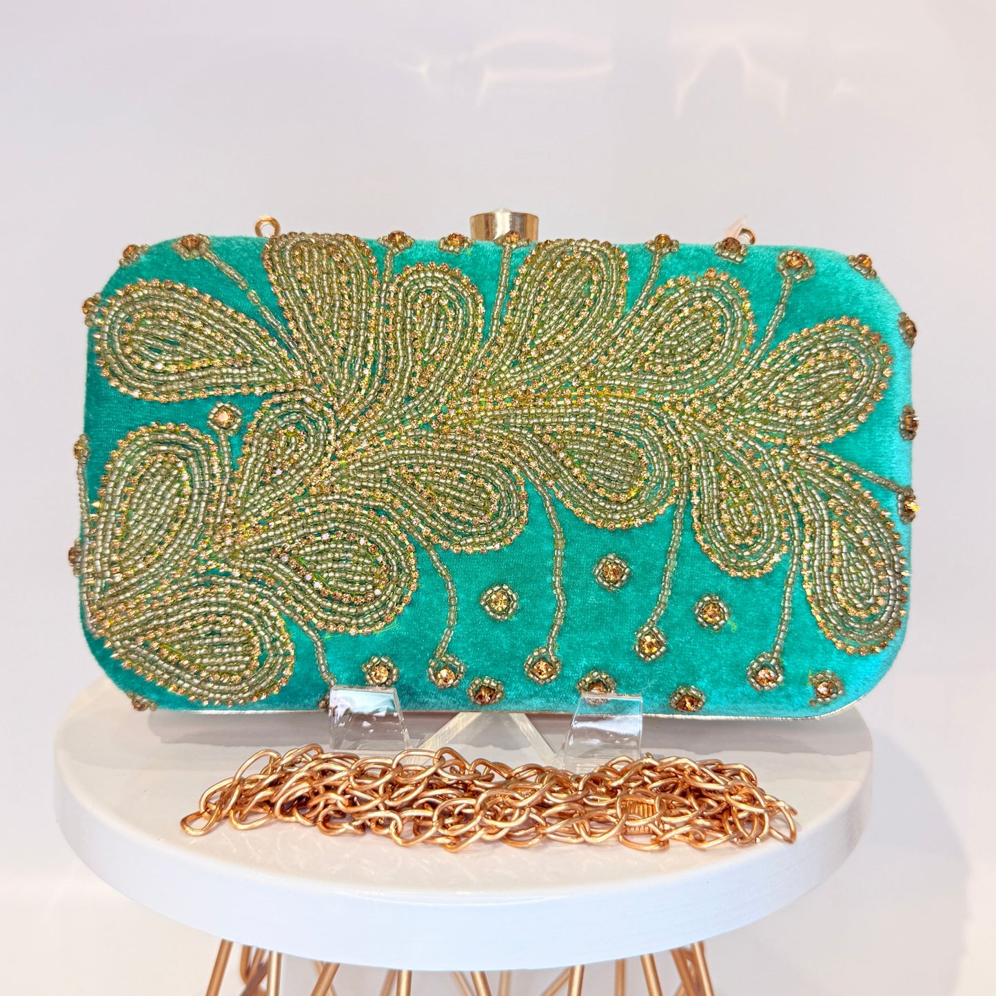 Zerina Clutch - Sea Green