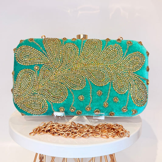 Zerina Clutch - Sea Green