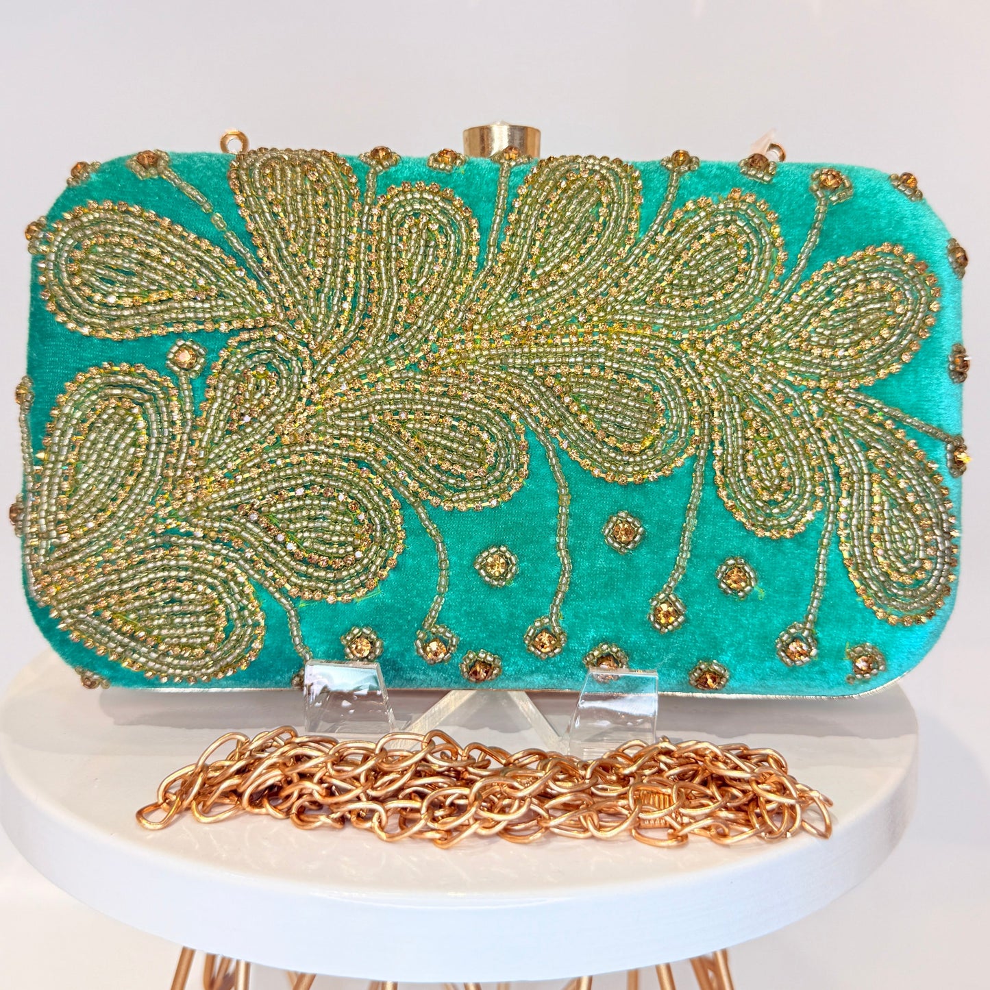 Zerina Clutch - Sea Green
