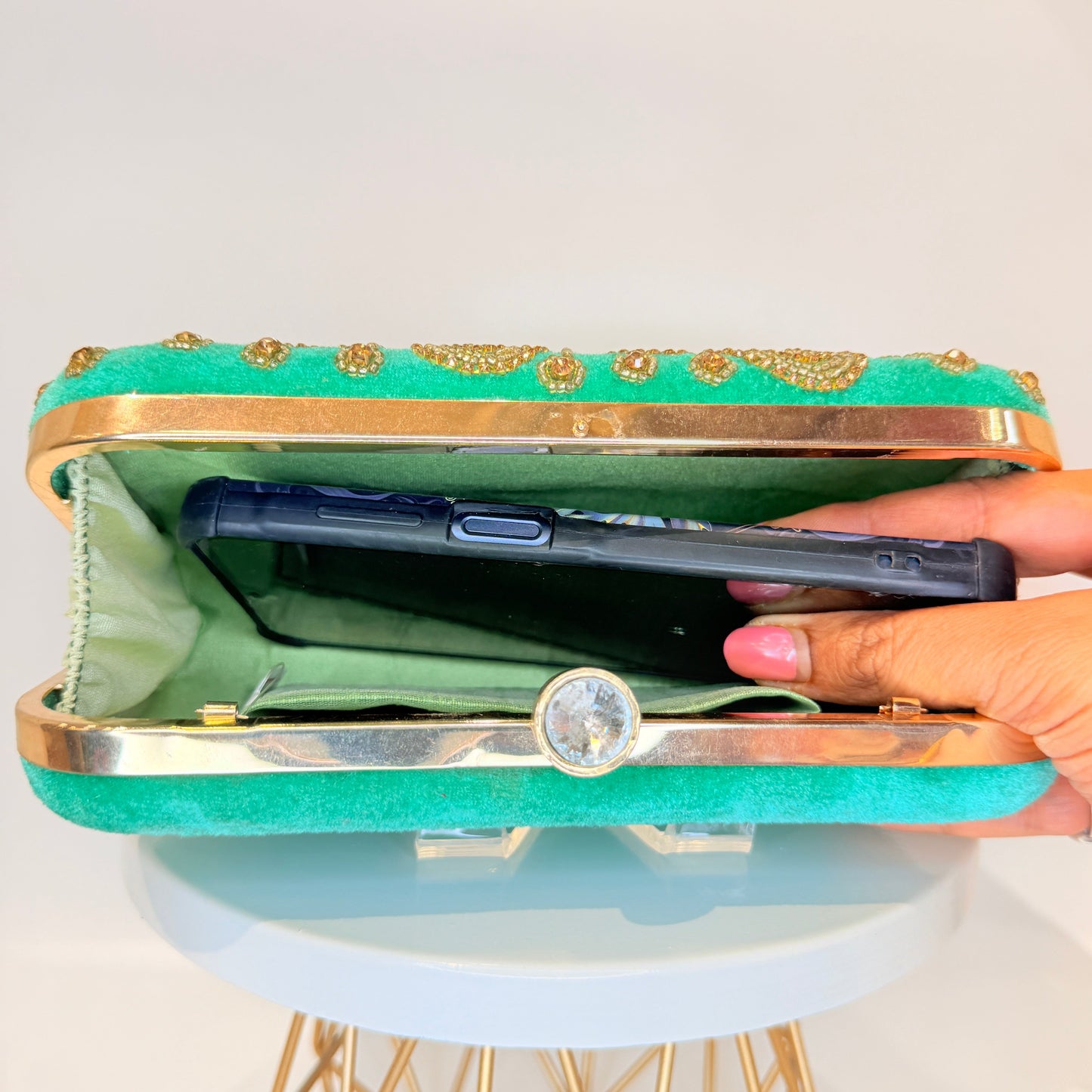 Zerina Clutch - Sea Green