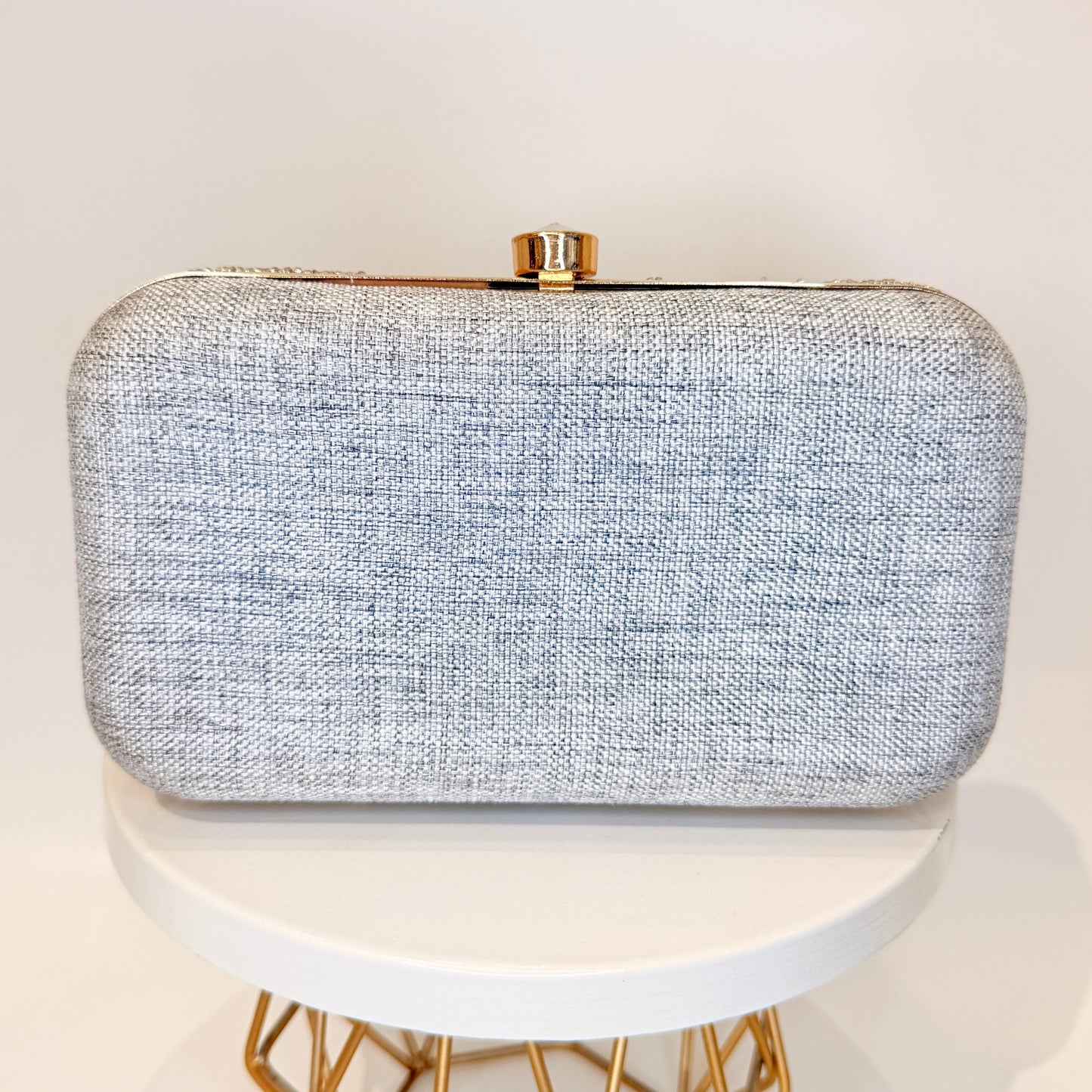Multicolor Floral Clutch - Silver
