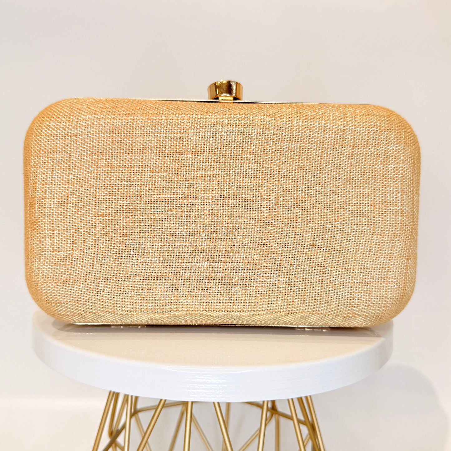 Multicolor Floral Clutch - Golden