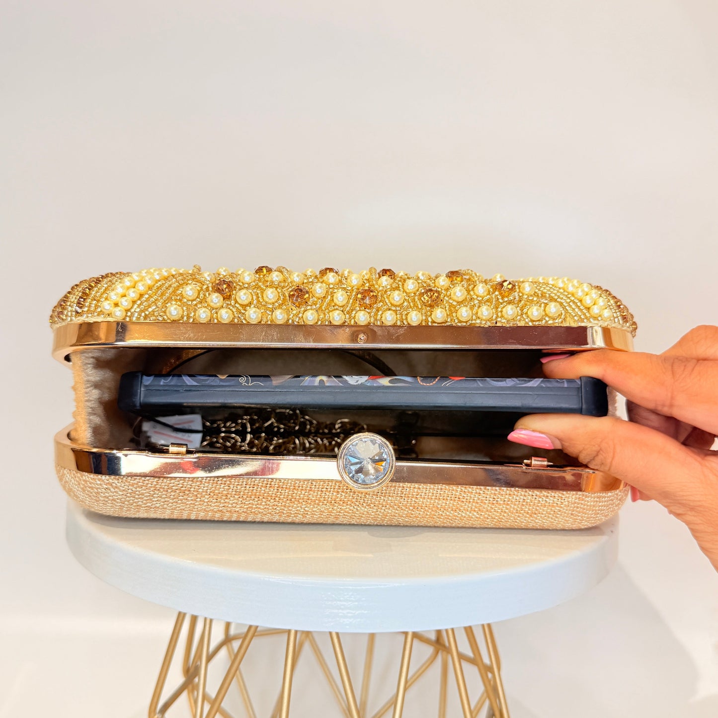 Ivara Tassel Clutch - Golden