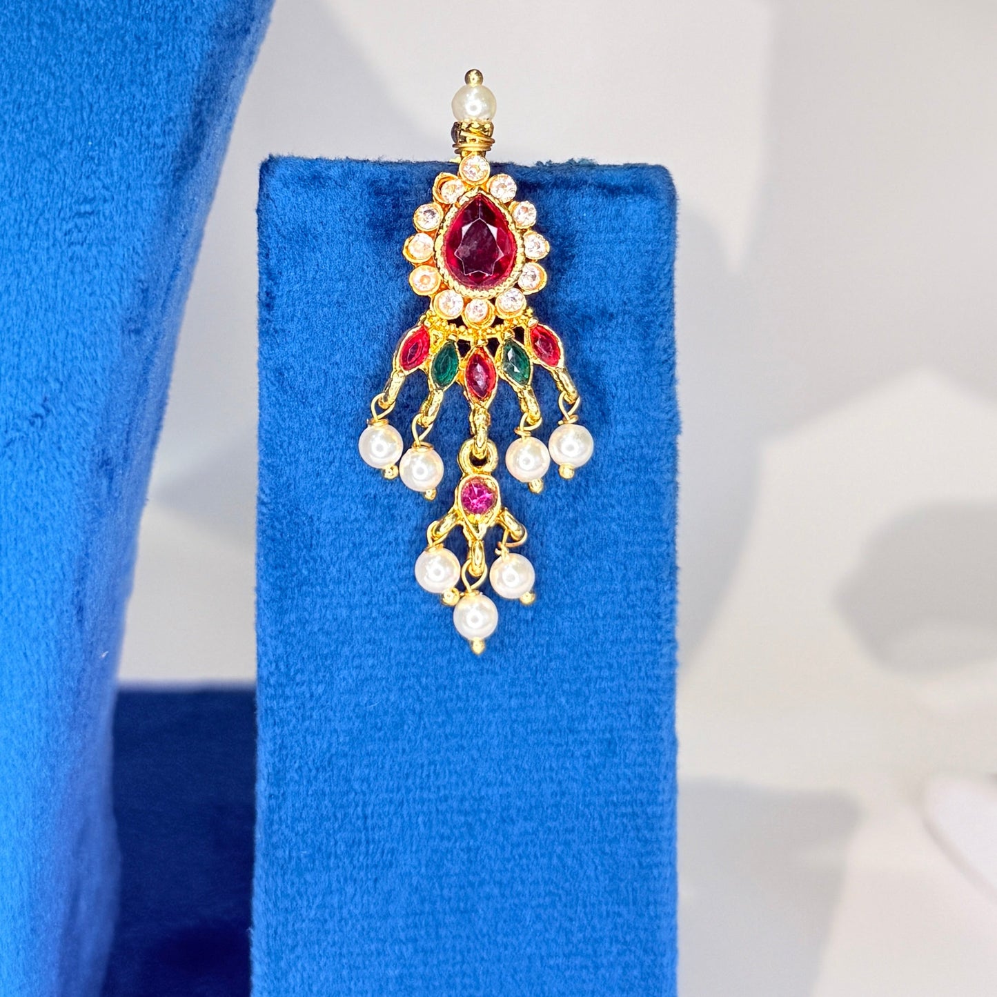 Pankhudi Chinchpeti Necklace - Pink & Green