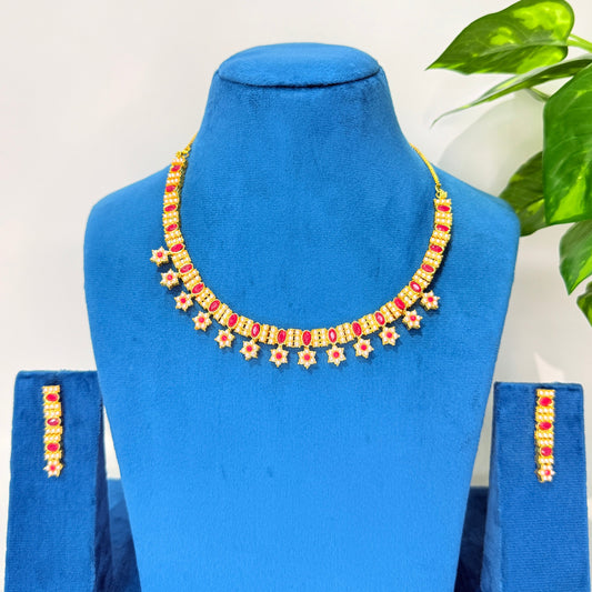 Sajiri Pearl Necklace - Red