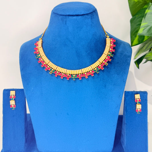 Gauri Pearl Necklace - Multicolour