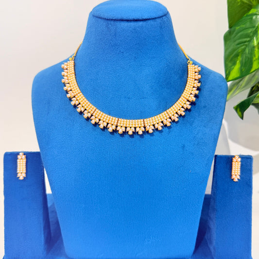 Gauri Pearl Necklace - White