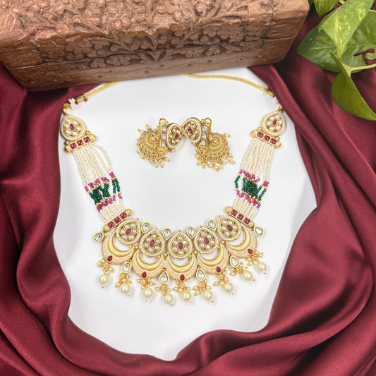 Vanshikha Rajwadi Necklace with Jhumka