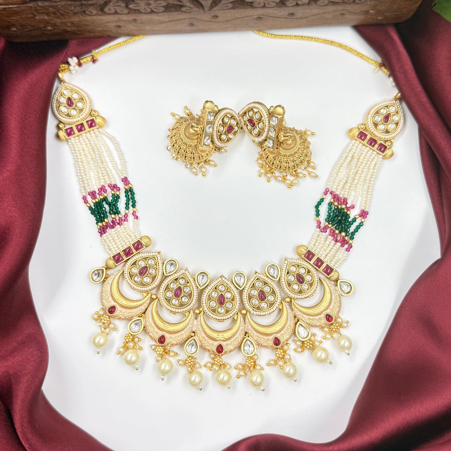 Vanshikha Rajwadi Necklace with Jhumka