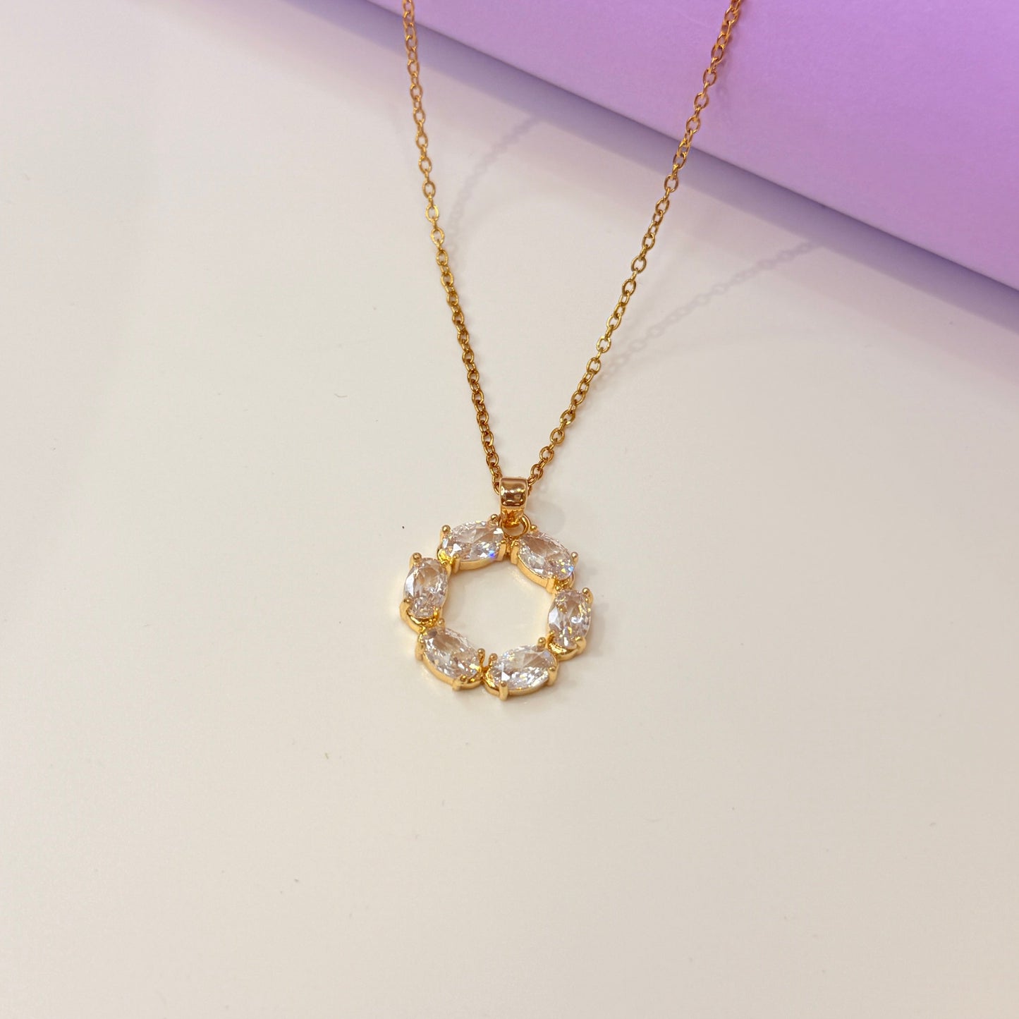 Diamond Loop Pendant Necklace