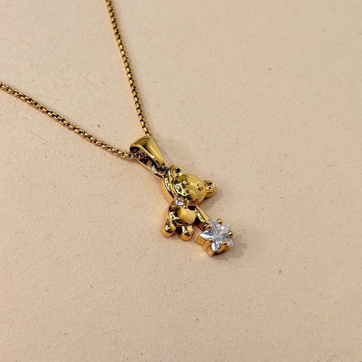 Teddy Star Pendant Necklace