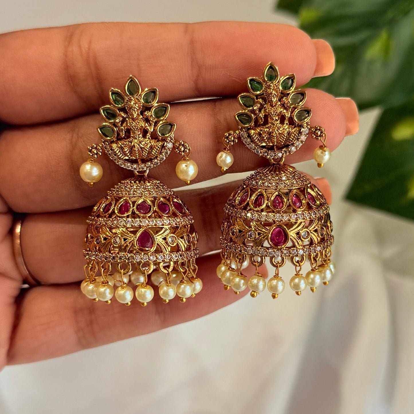AD Laxmi Jhumka - Multicolor