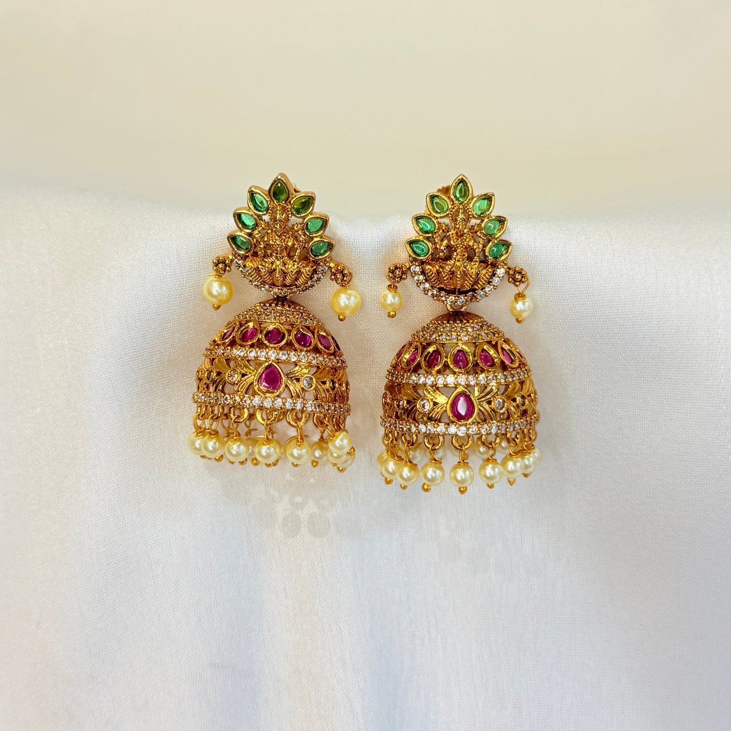 AD Laxmi Jhumka - Multicolor