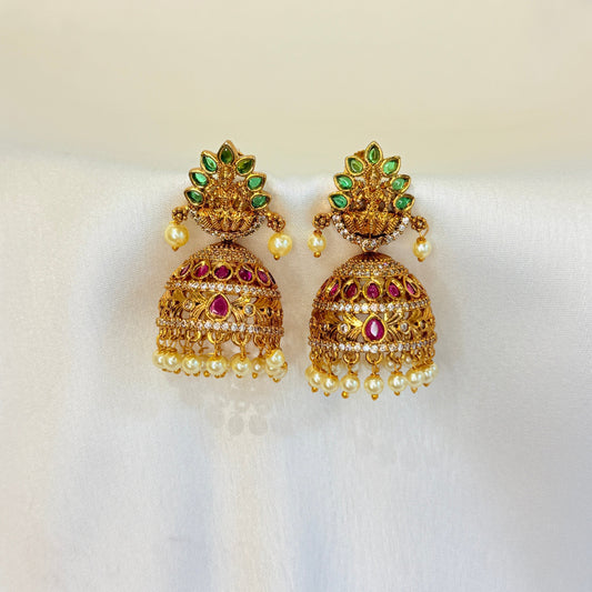 AD Laxmi Jhumka - Multicolor
