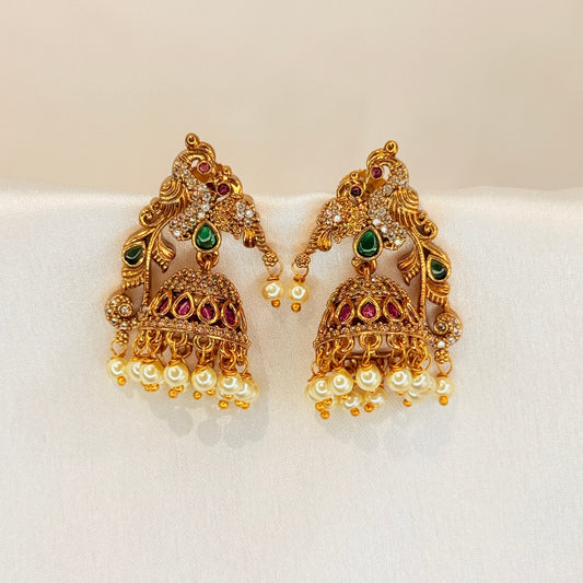 Peacock Multicolor Jhumka