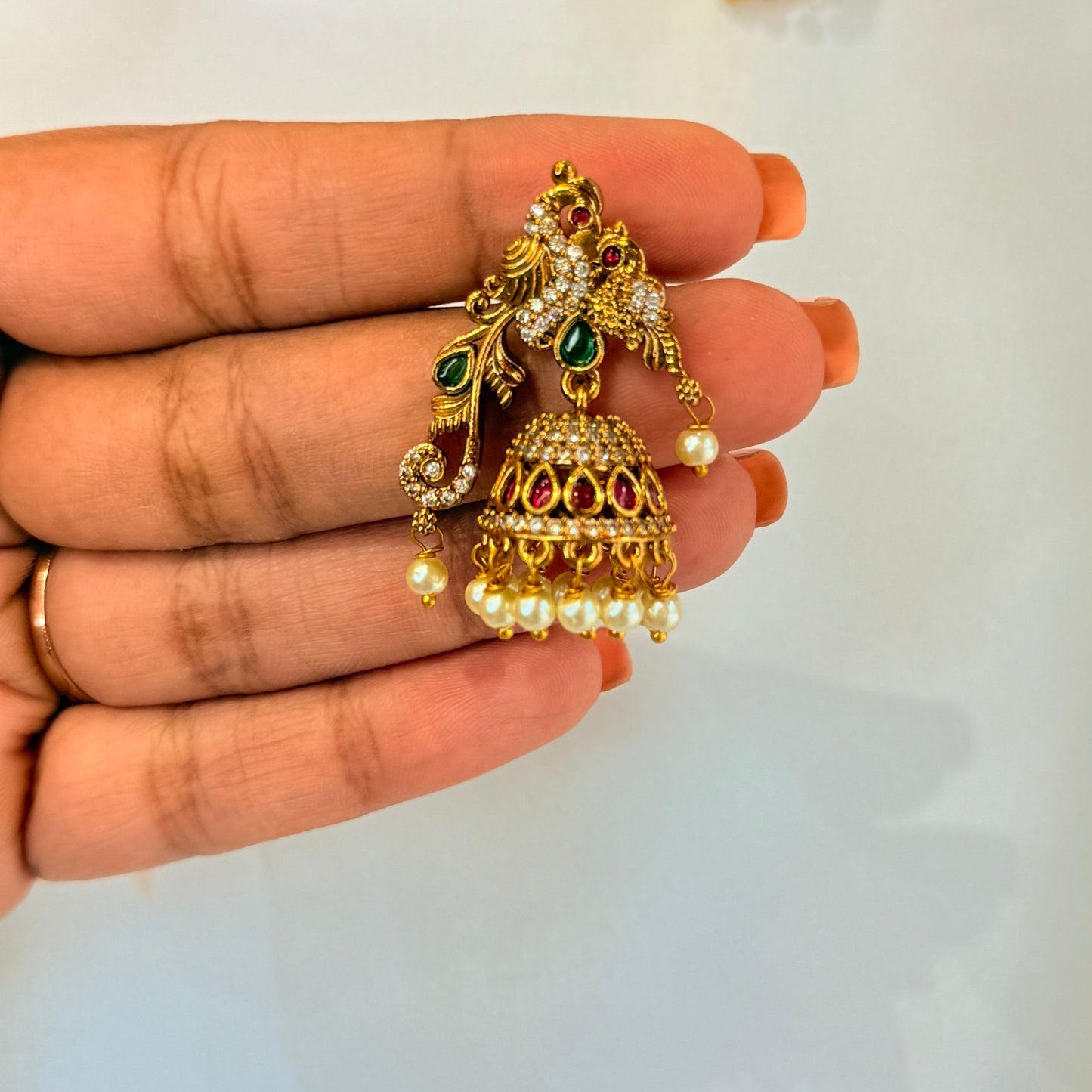 Peacock Multicolor Jhumka
