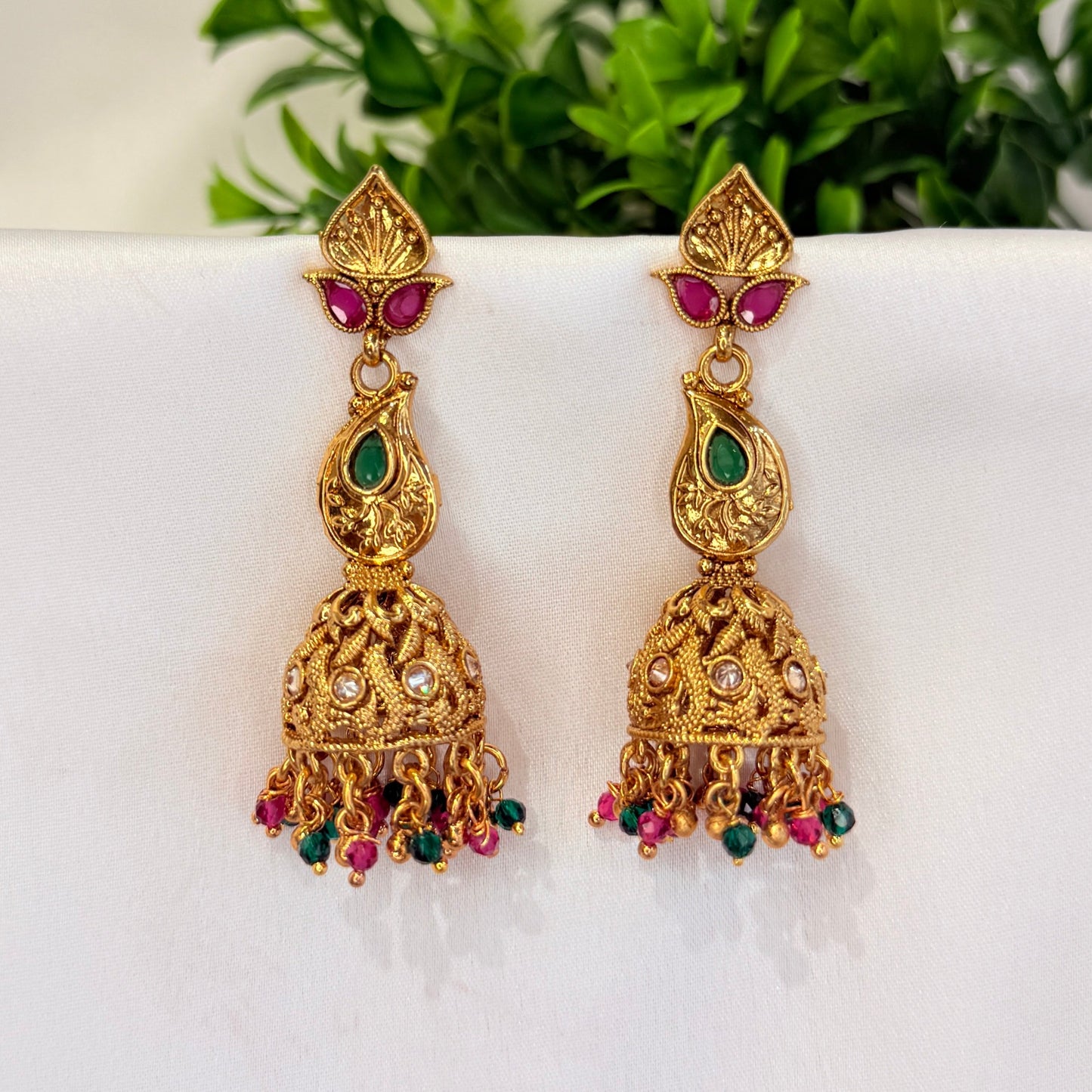 Latika Jhumka Multicolour