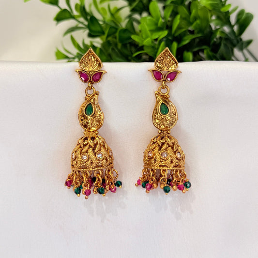 Latika Jhumka Multicolour