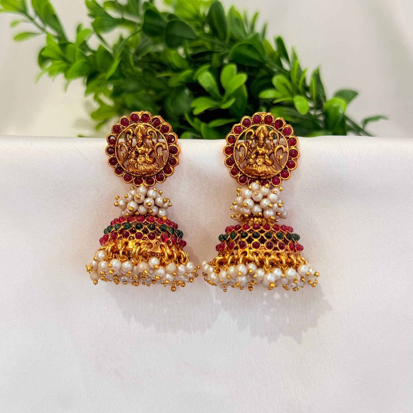 Lakshmi Matte Pearl Jhumka