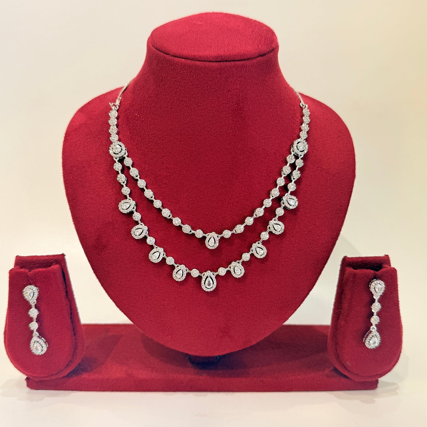 AD Diamond Petal Necklace