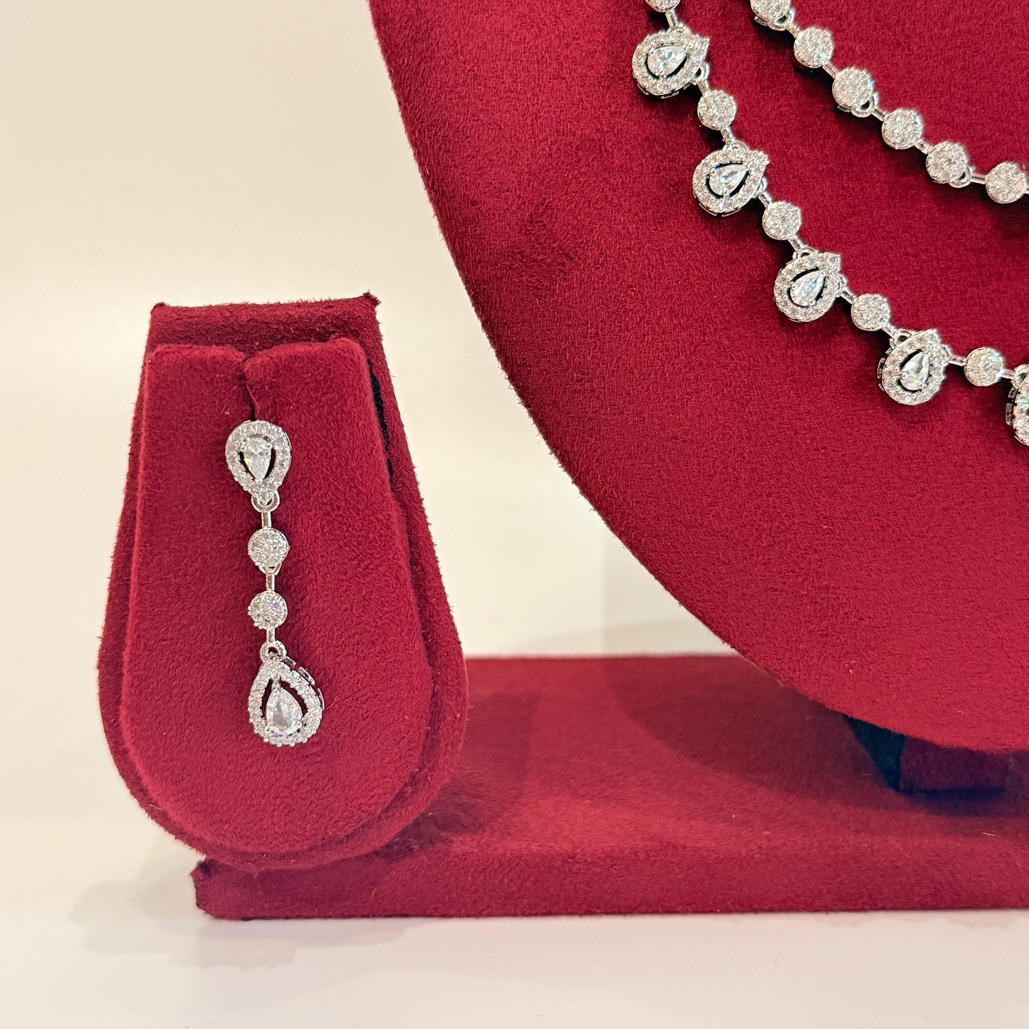 AD Diamond Petal Necklace