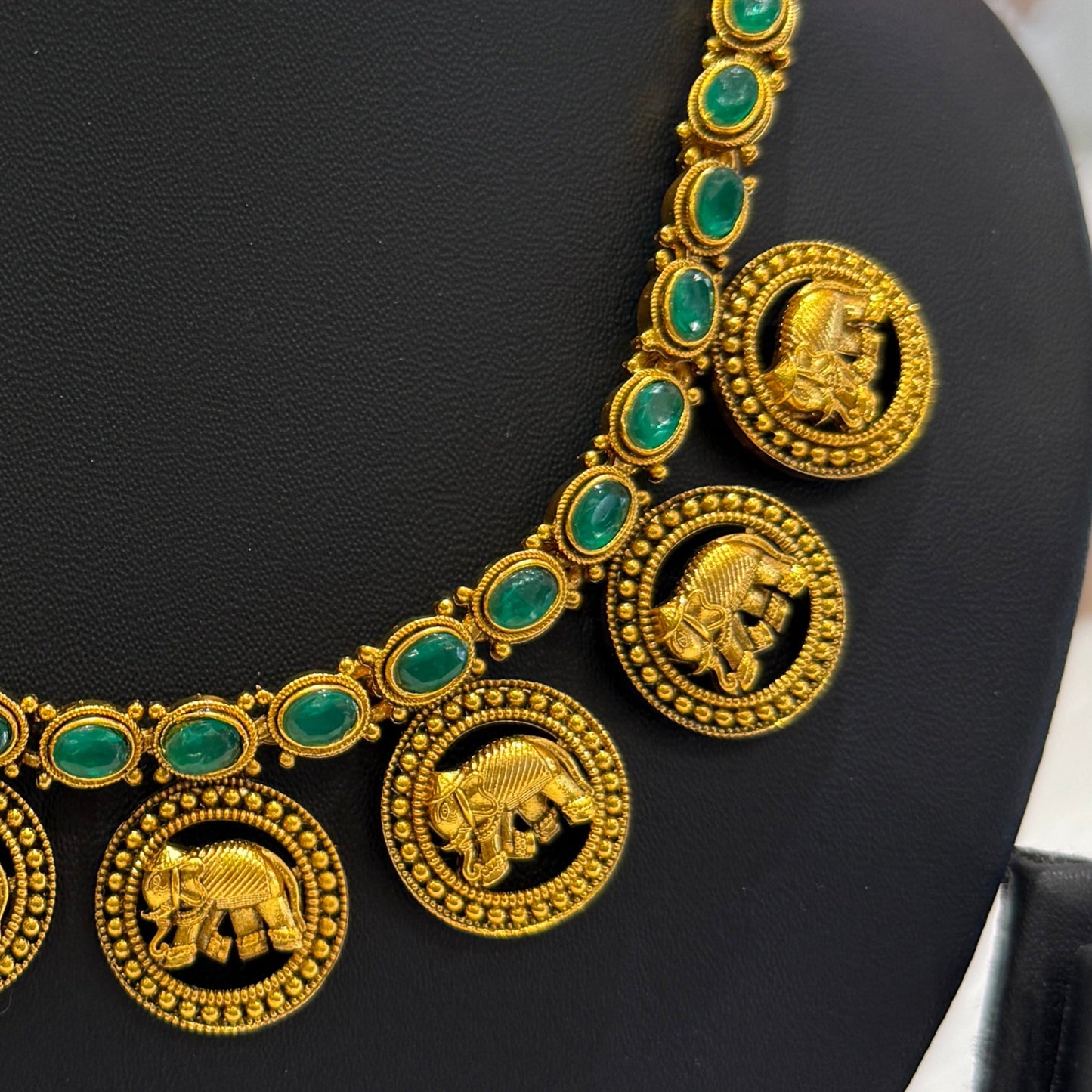 Elephant Necklace - Green