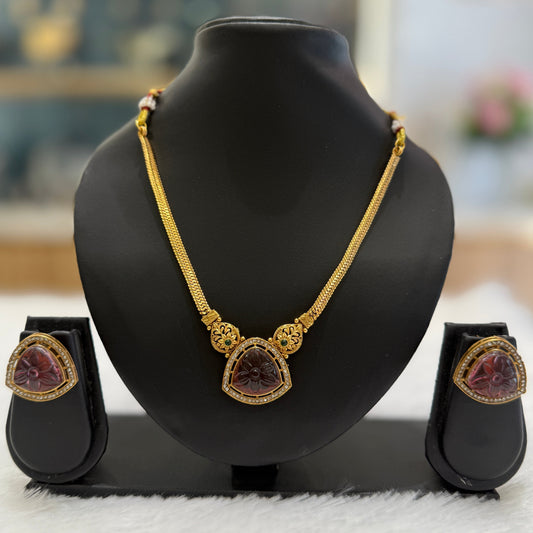 Purple Pendant Necklace