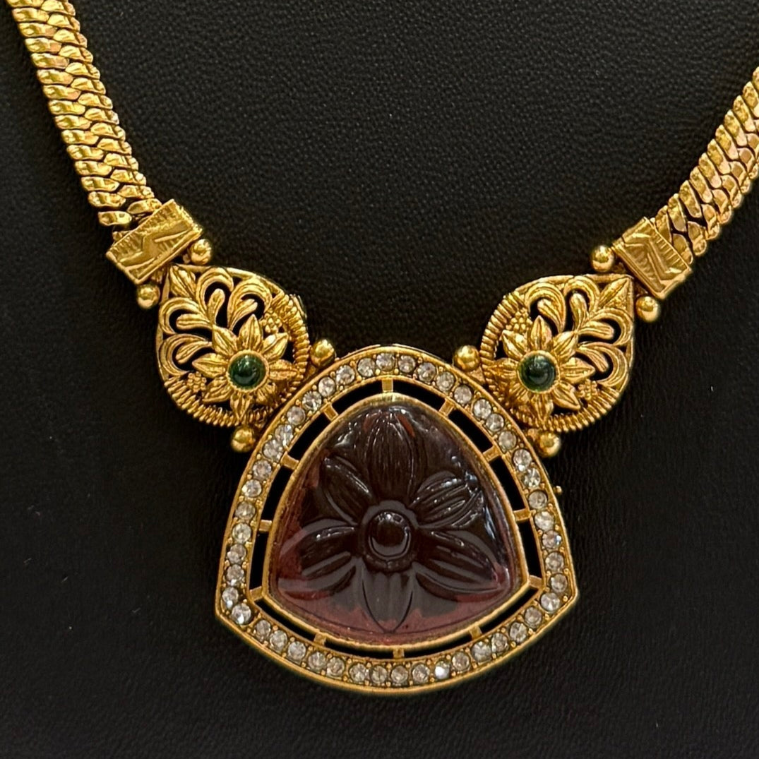 Purple Pendant Necklace