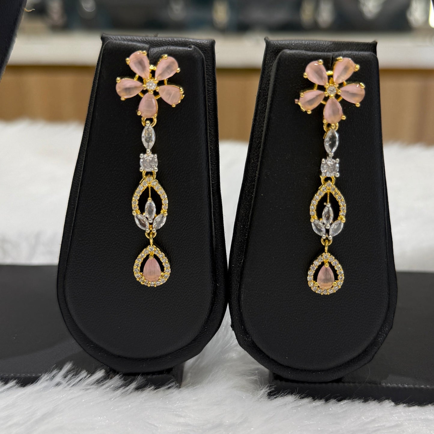 AD Triple layer Necklace - Pink
