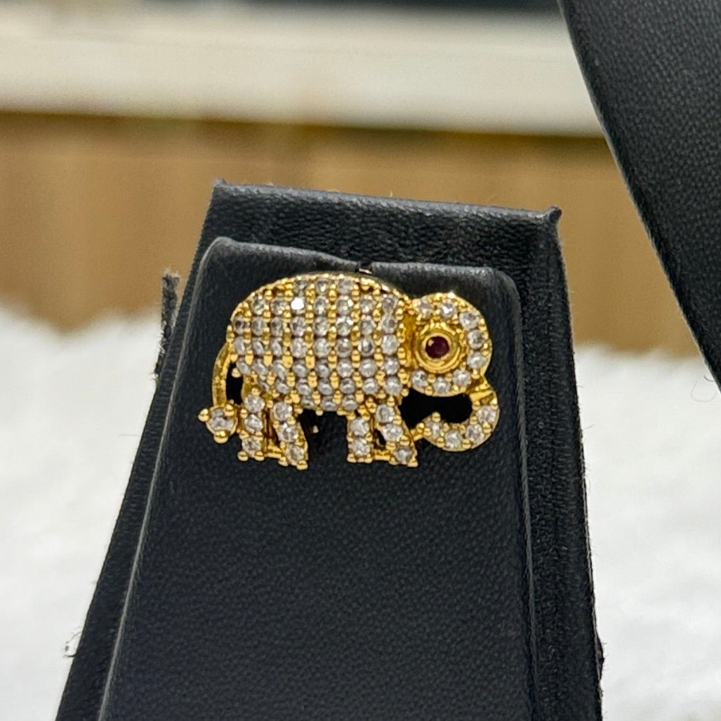 AD Diamond Necklace - Elephant Pendant