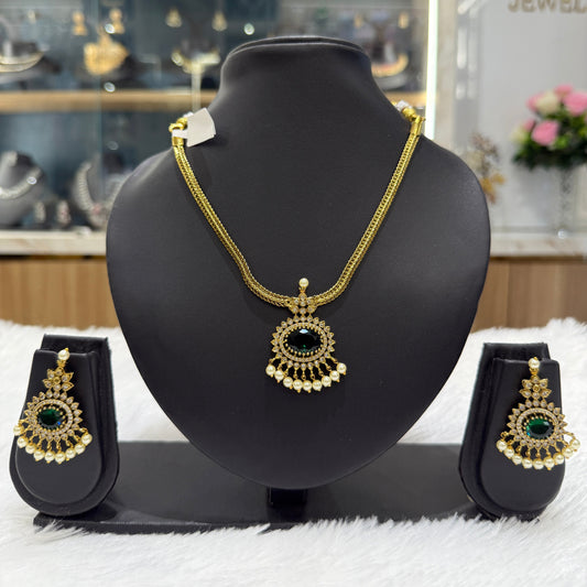 AD Chain Necklace - Green